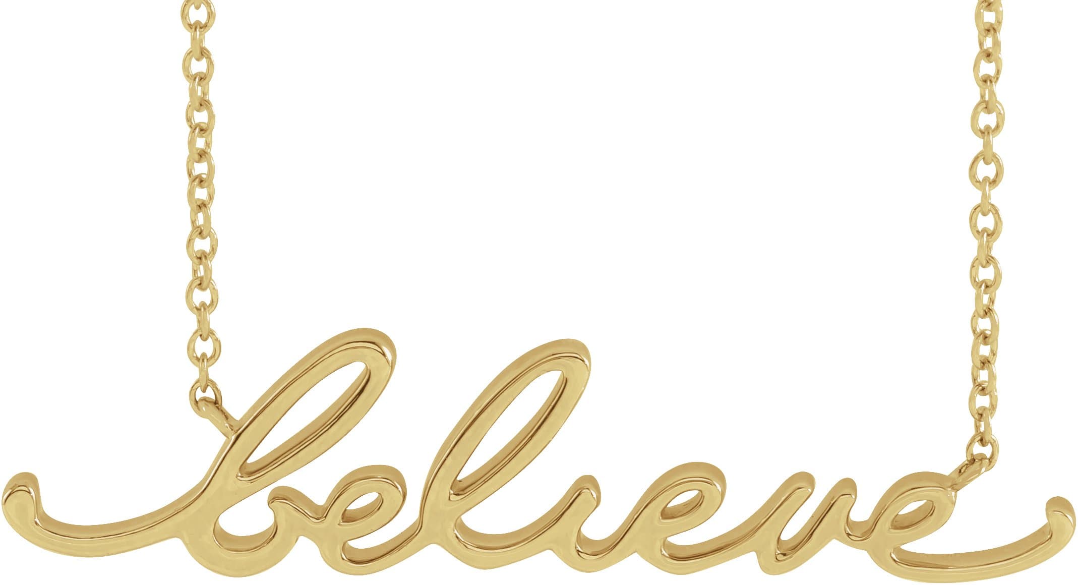 14K Yellow Believe 16 Necklace
