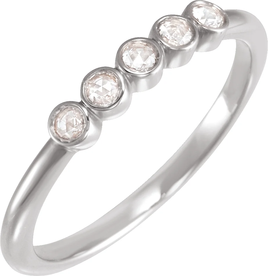 Rose-Cut Stackable Ring, view 2