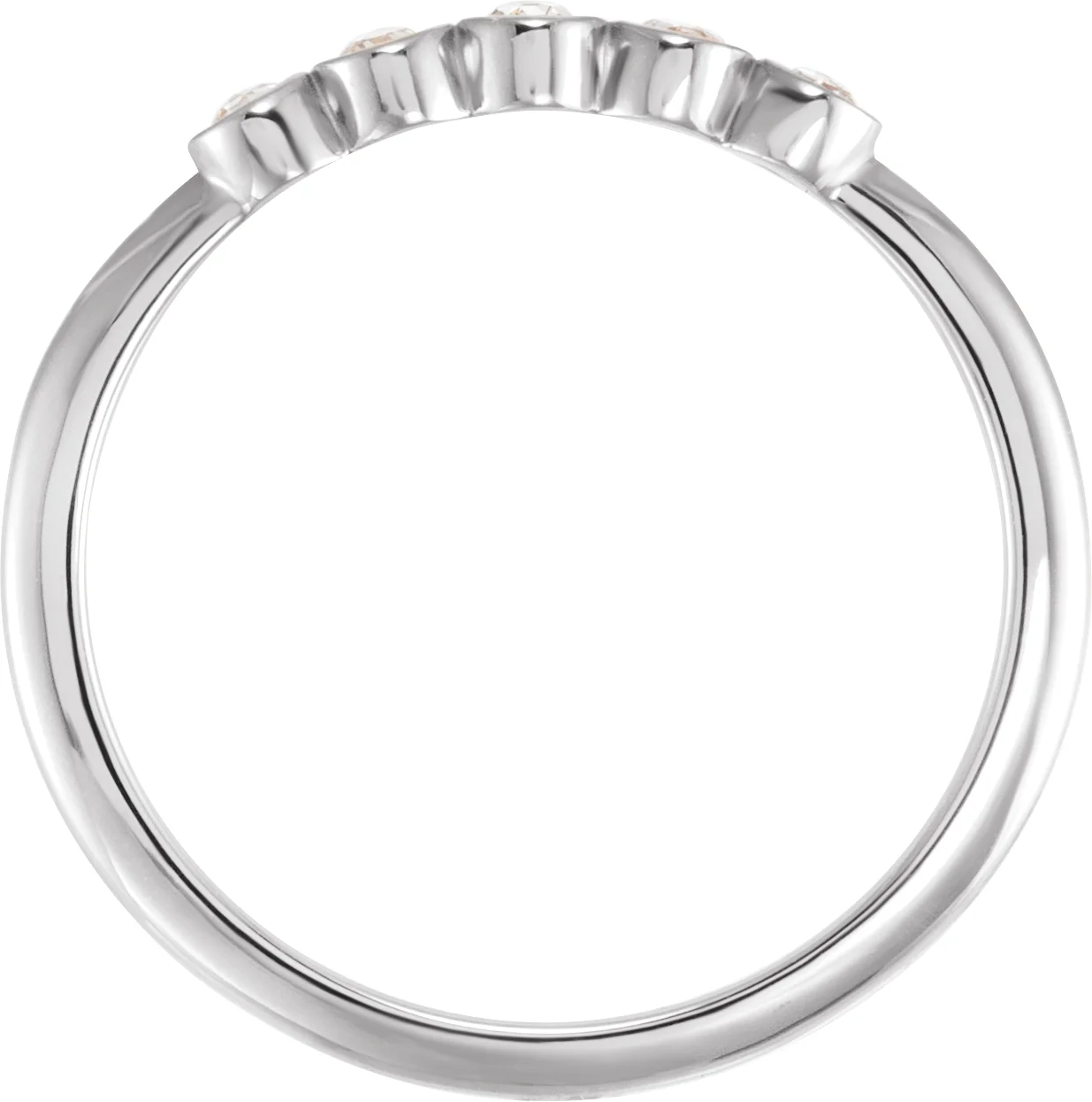 Rose-Cut Stackable Ring, view 3