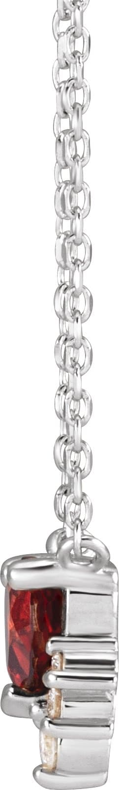 Accented Heart Necklace or Center view 2