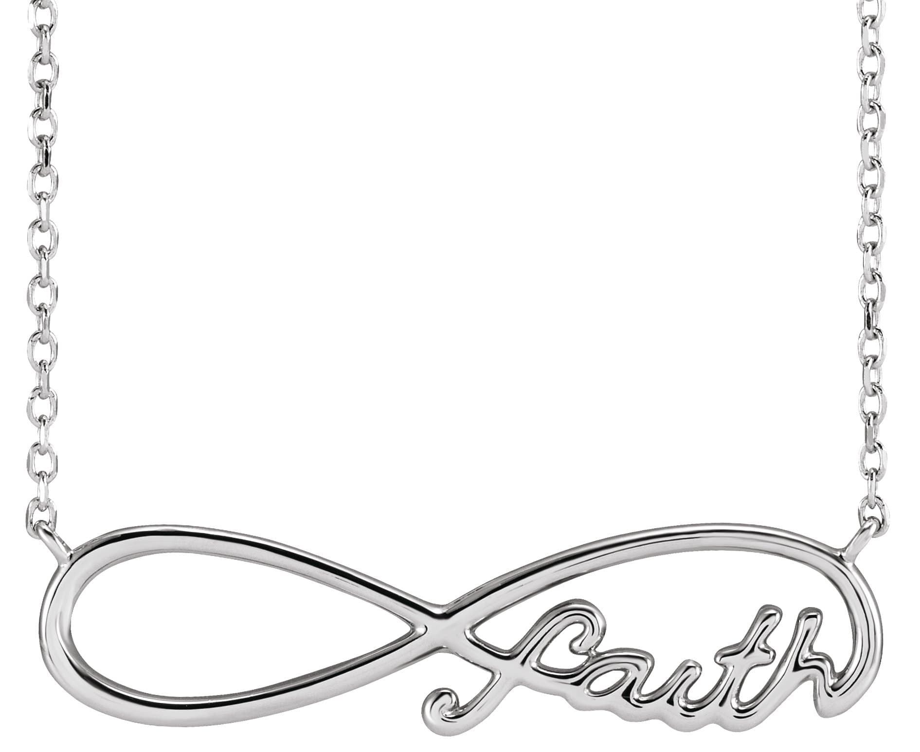 14K Rose Infinity-Inspired Faith 16 Necklace
