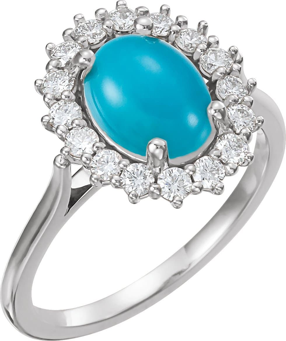 14K Rose Natural Ethiopian Opal & 1/5 CTW Natural Diamond Ring