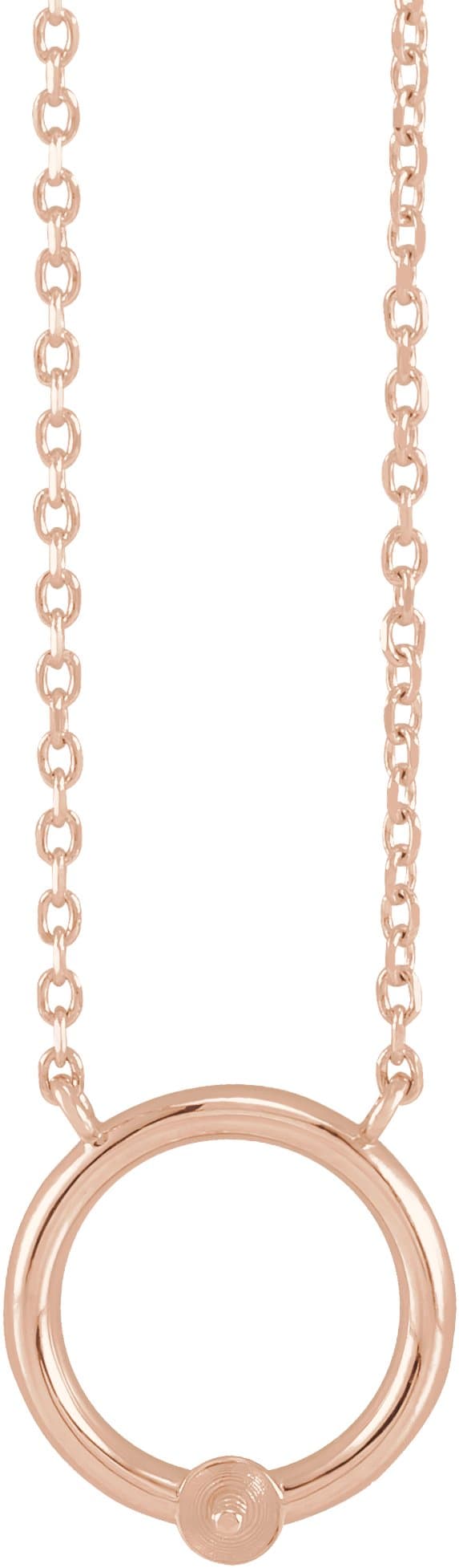 Platinum Cultured Seed Pearl Circle Necklace Center