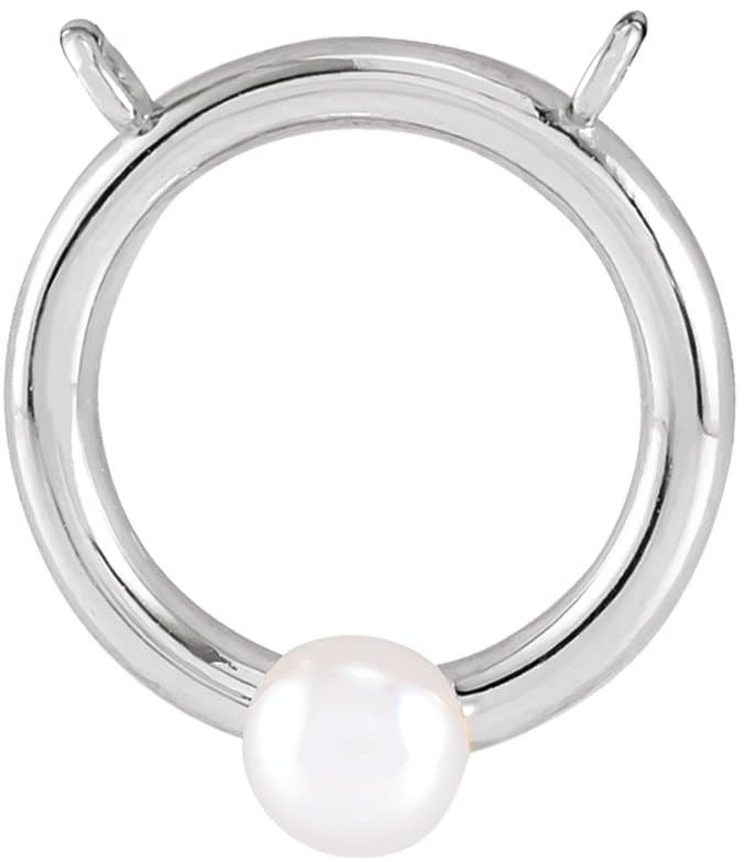 14K Rose Circle 18 Necklace Mounting for 3 mm Pearl