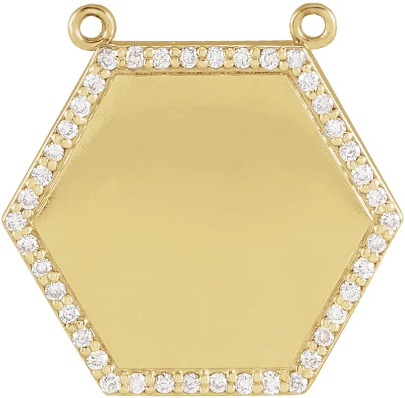 Engravable Hexagon Necklace