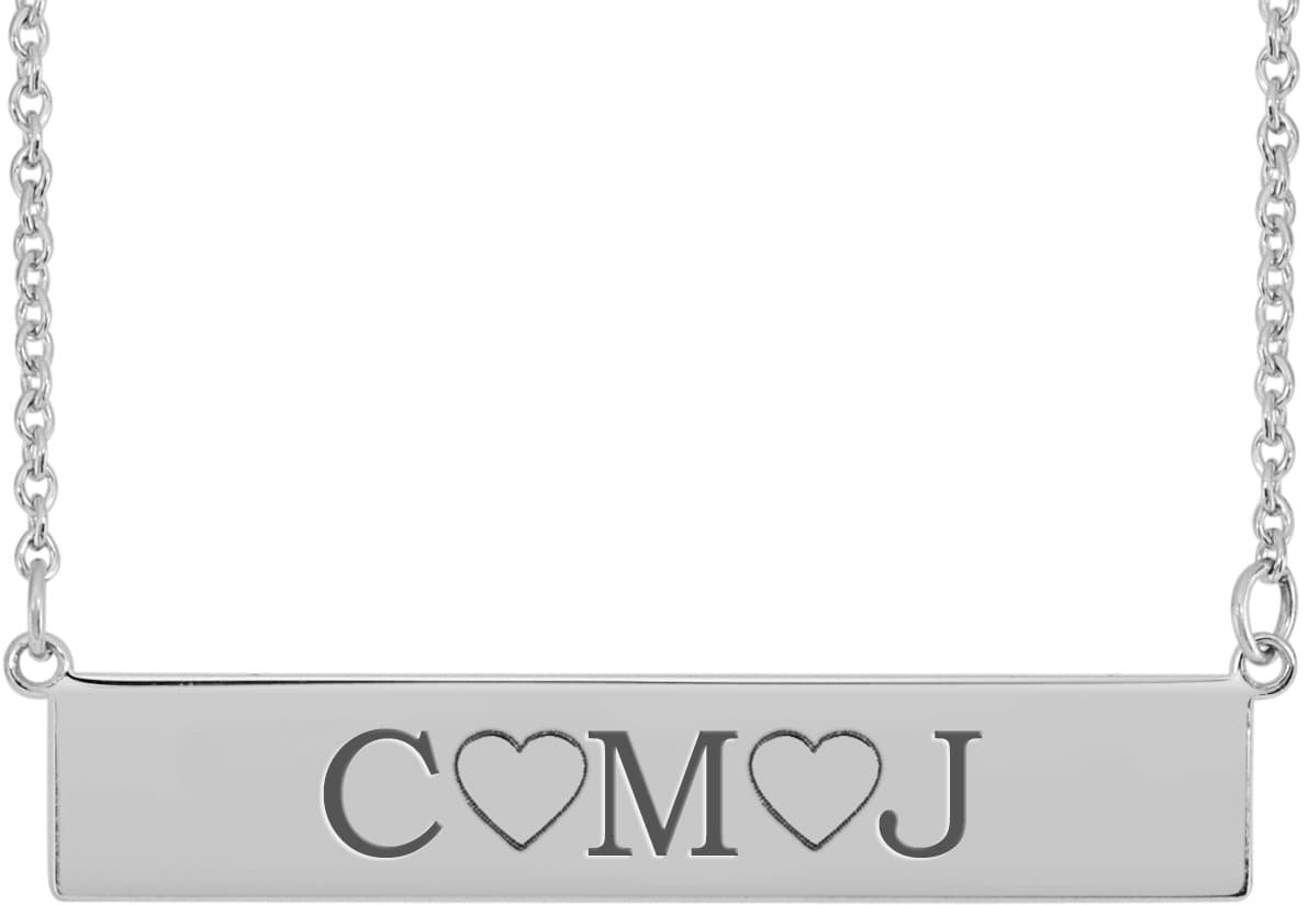 Be Posh® Engravable Bar Necklace view 3