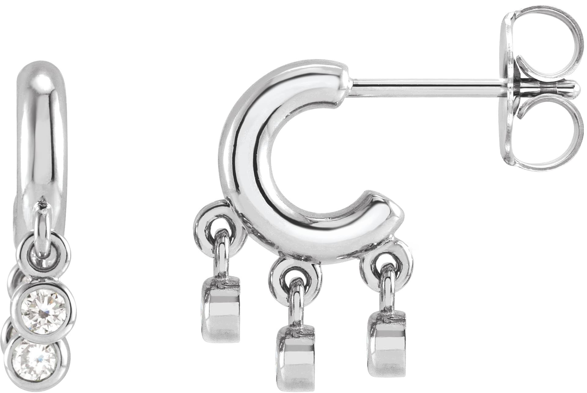 Fringe Hoop Earrings view 1
