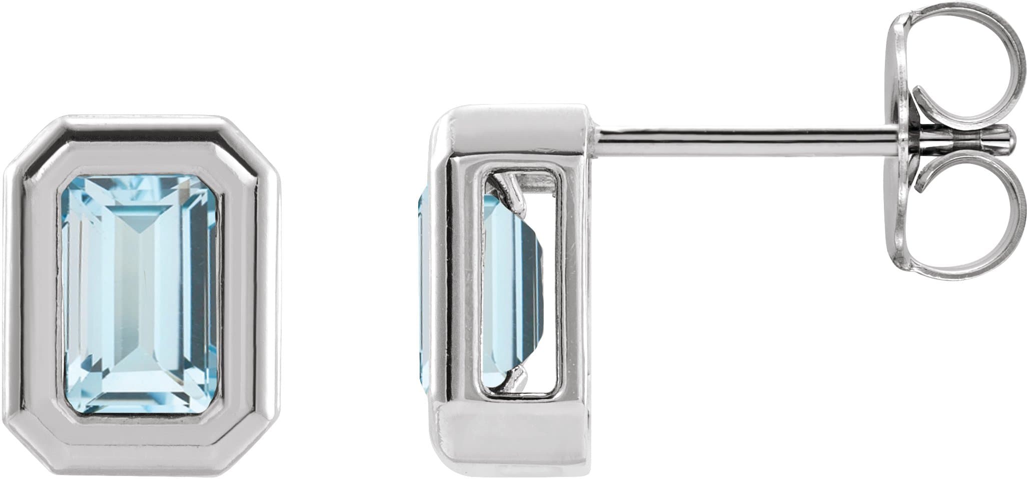 Emerald Solitaire Earrings view 1
