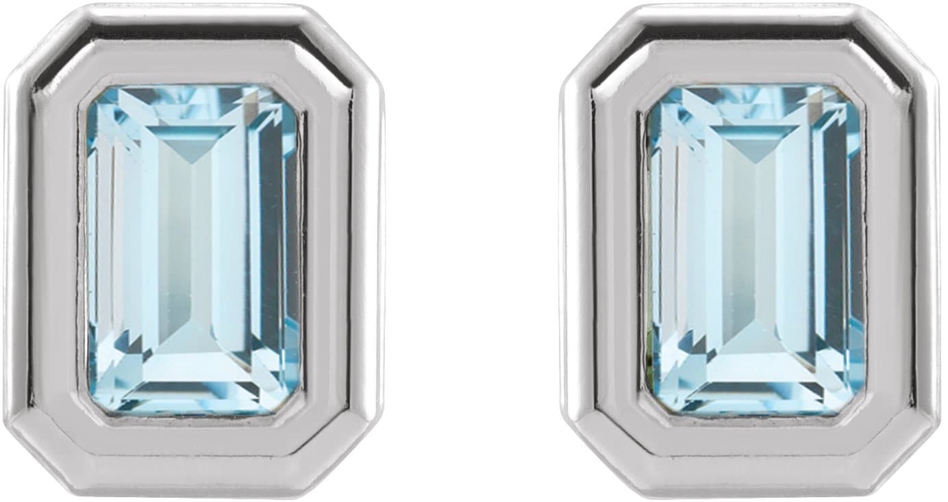 Emerald Solitaire Earrings view 2