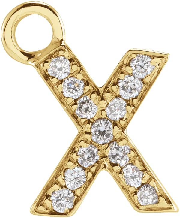 Petite Pavé™ Initial Dangle
