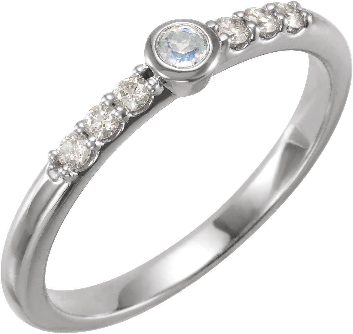 Stackable Bezel-Set Ring view 1