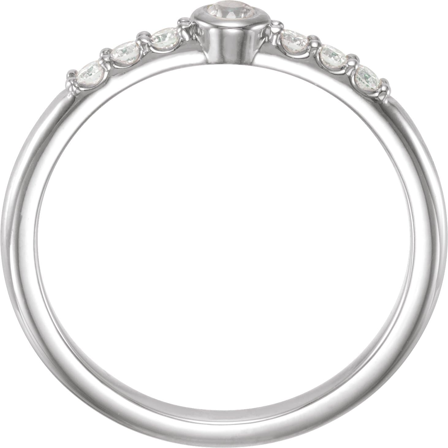 Stackable Bezel-Set Ring view 2