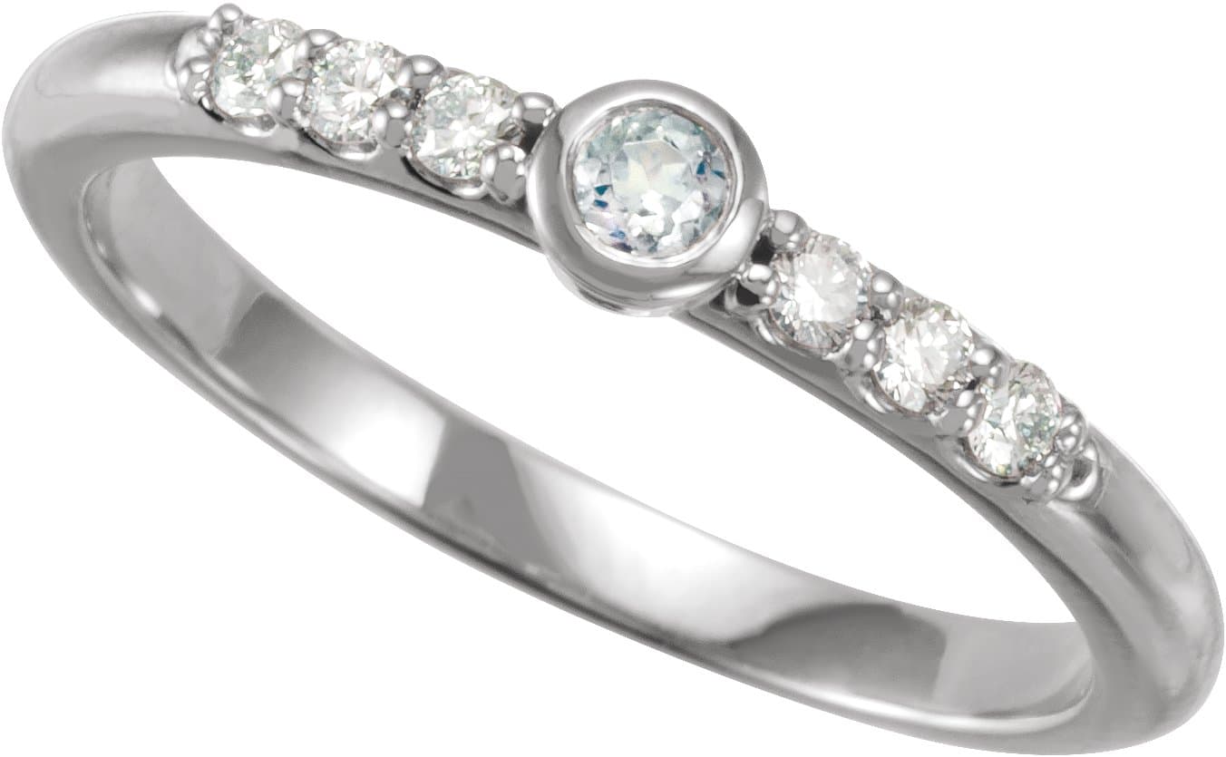 Stackable Bezel-Set Ring view 3