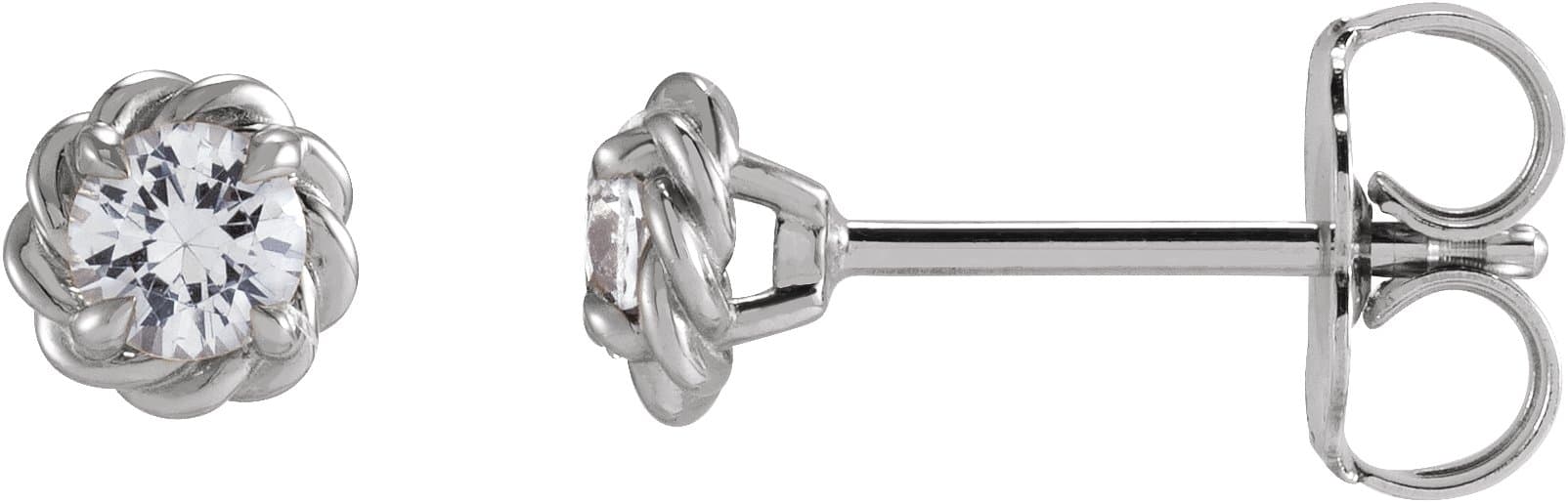 Sterling Silver 1/5 CTW Natural Diamond Claw-Prong Rope Earrings