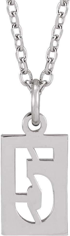 Pierced Numeral Necklace or Pendant view 1