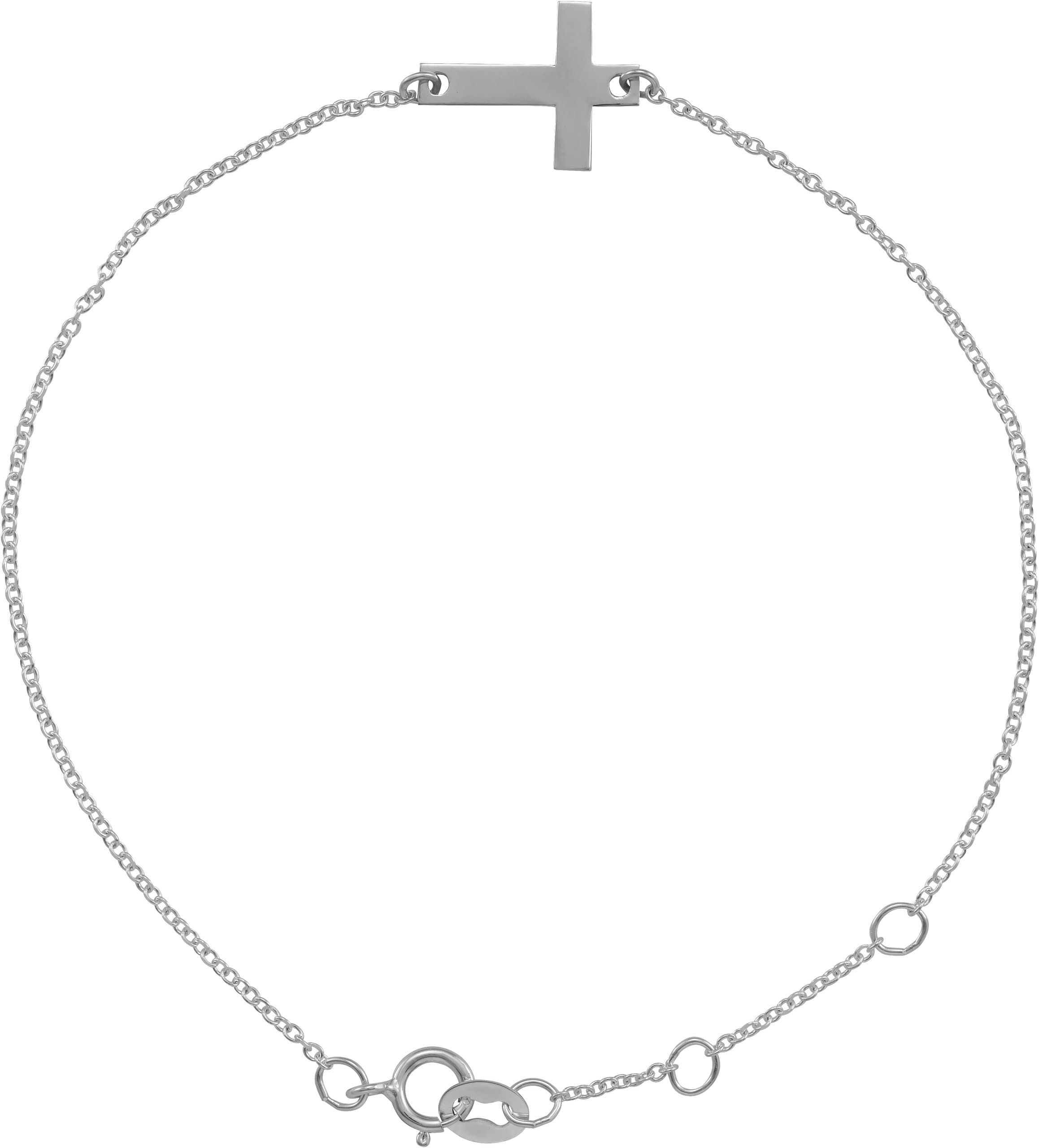 Engravable Cross Bracelet view 1