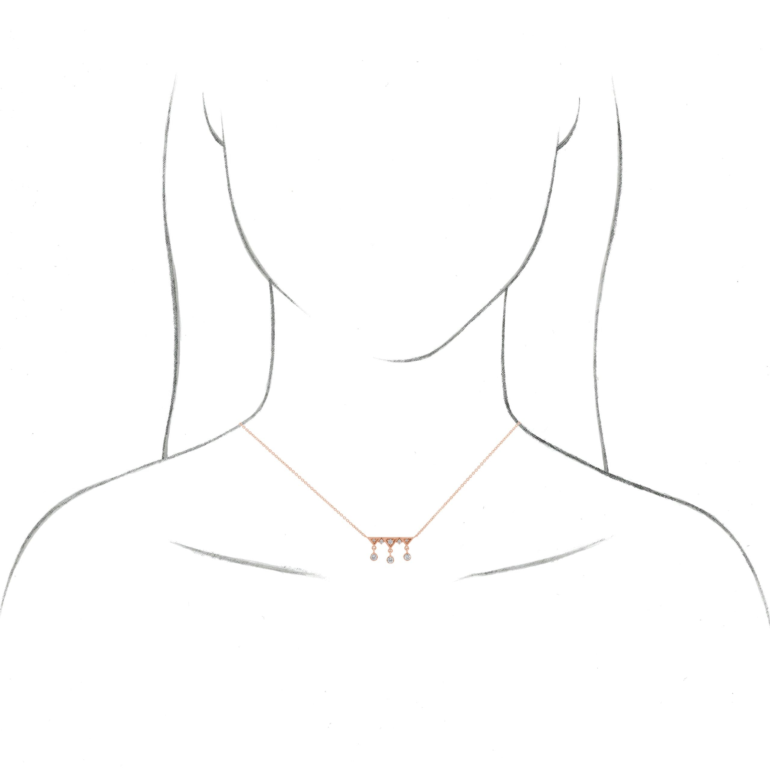 Fringe Bar Necklace or Center view 3