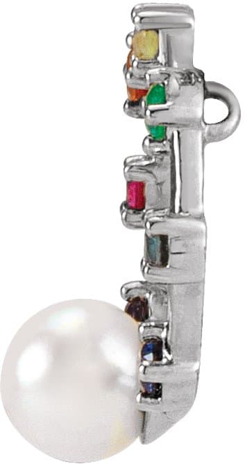 Hold You Forever® Rainbow Baby Necklace or Center view 2