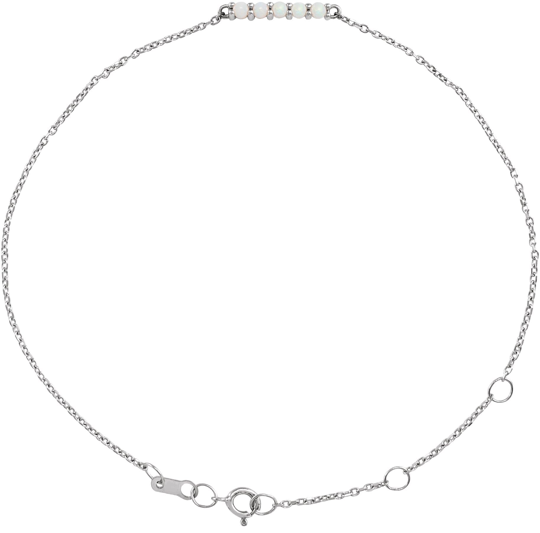 14K Rose 1/10 CTW Natural Diamond Bar 6 1/2-7 1/2" Bracelet