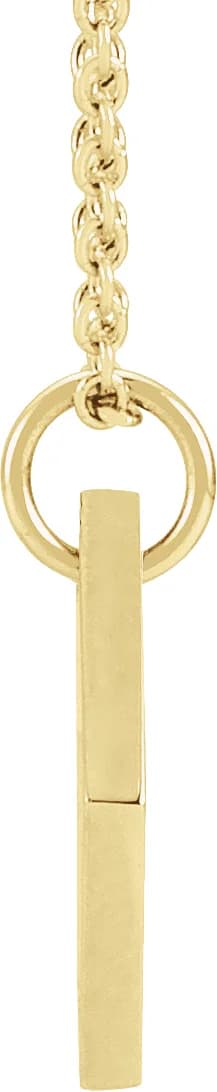 Engravable Rhombus Necklace, view 3