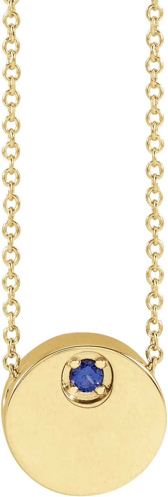 14K Rose Lab-Grown Blue Sapphire 16-18 Necklace
