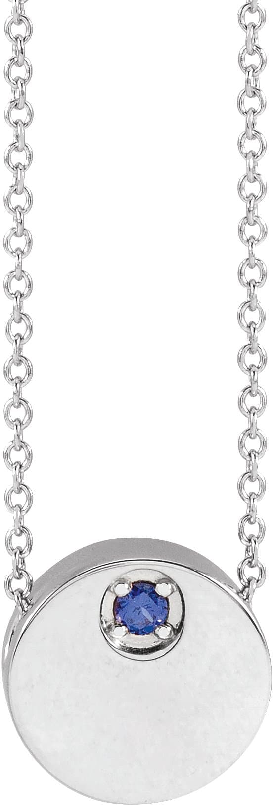 Engravable Disc Necklace or Slide Pendant view 1