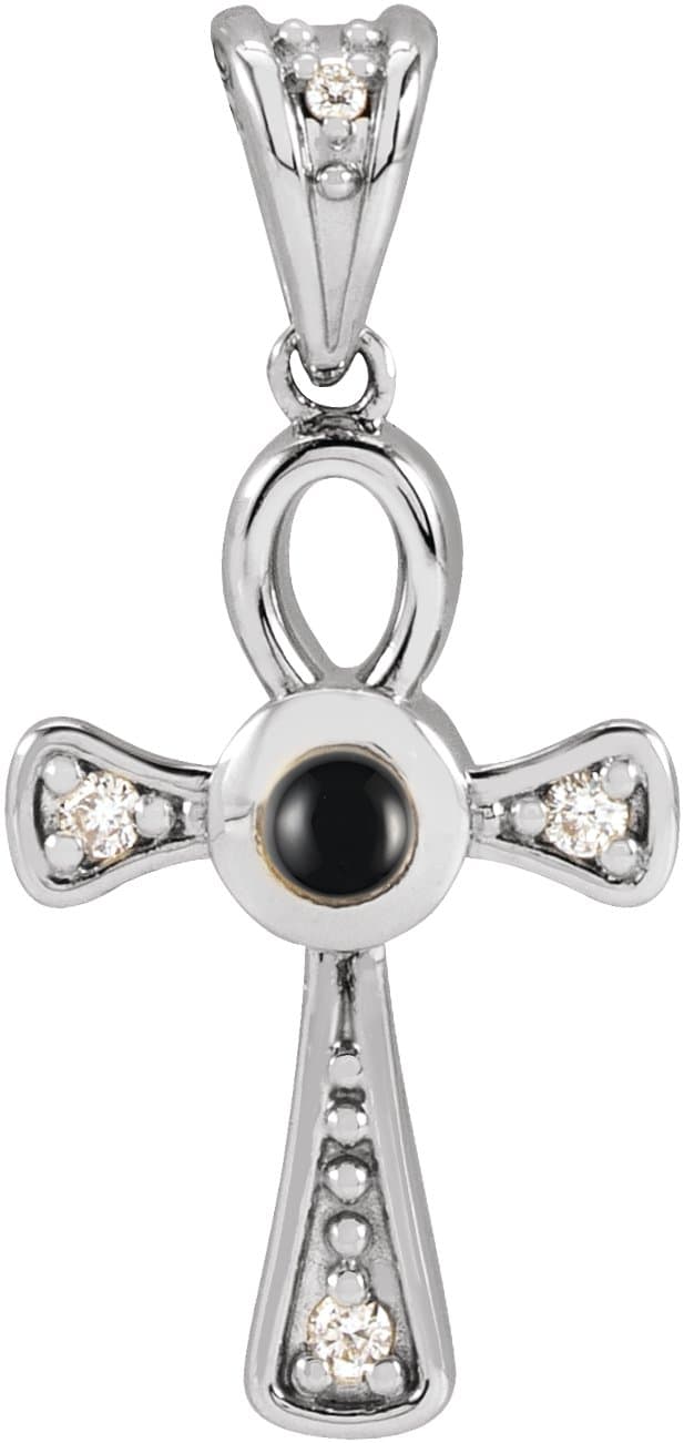 Cabochon Ankh Cross Necklace or Pendant view 1