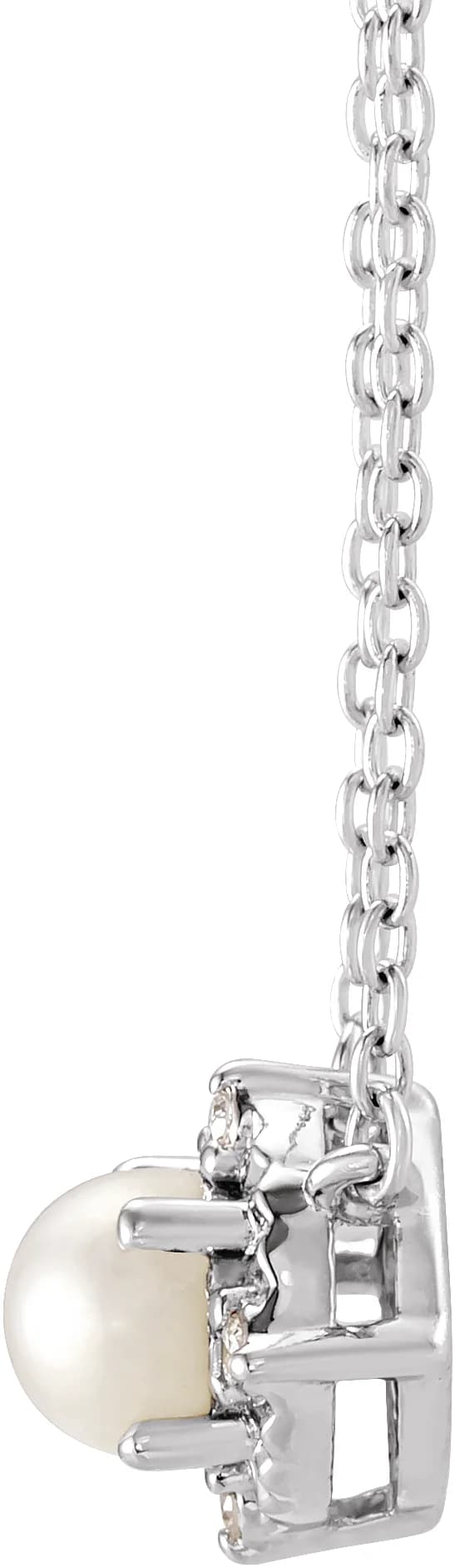 Halo-Style Birthstone Necklace, view 3