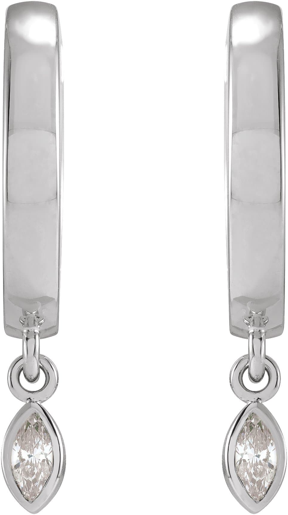 Accented Hinged Hoop Earrings view 2