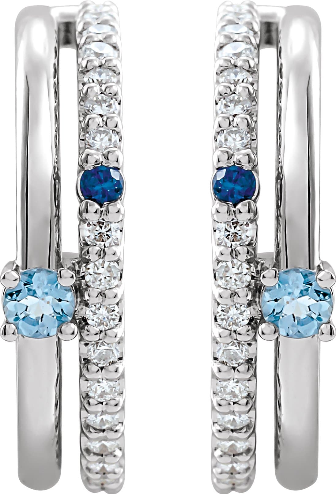 Accented Hoop Earrings view 2