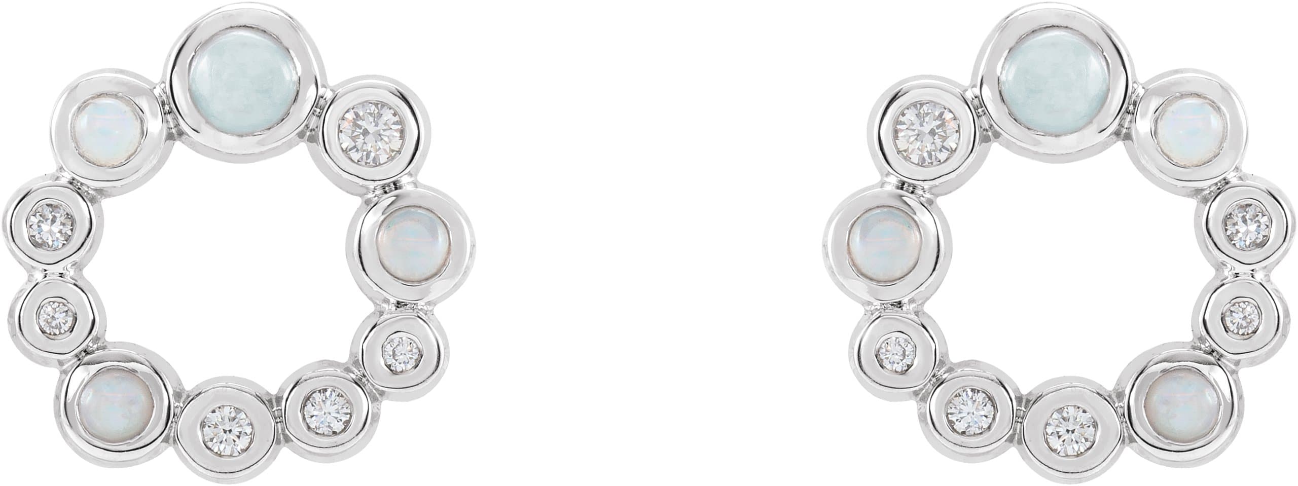Bezel-Set Cabochon Earrings view 2