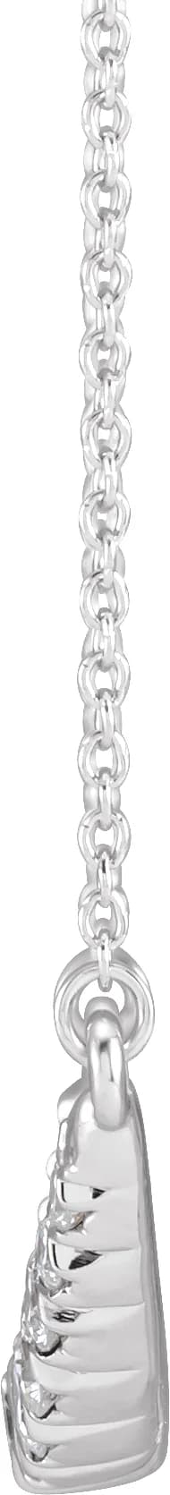 Lab-Grown Diamond Bar Necklace, view 3