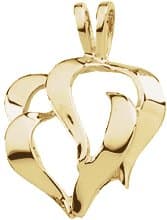 10K Yellow Heart Pendant