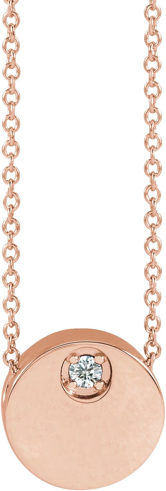 14K Rose Lab-Grown Blue Sapphire 16-18 Necklace