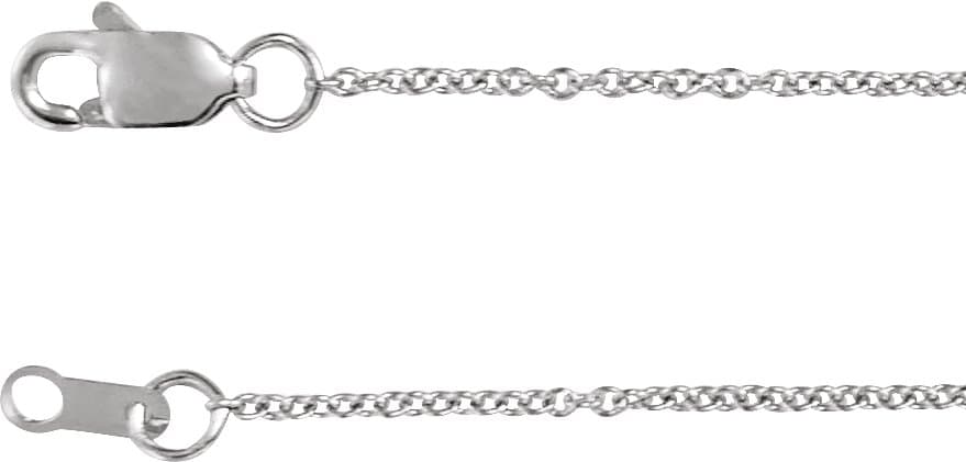 14K Rose 1 mm Adjustable Cable 6 1/2-7 1/2" Chain