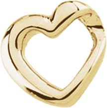 18K Yellow Heart Slide Pendant