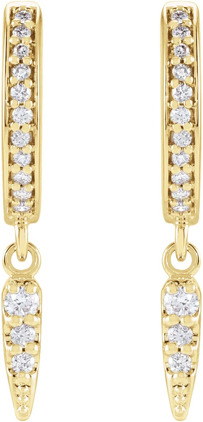 Hinged Hoop Spike Earrings, view 3