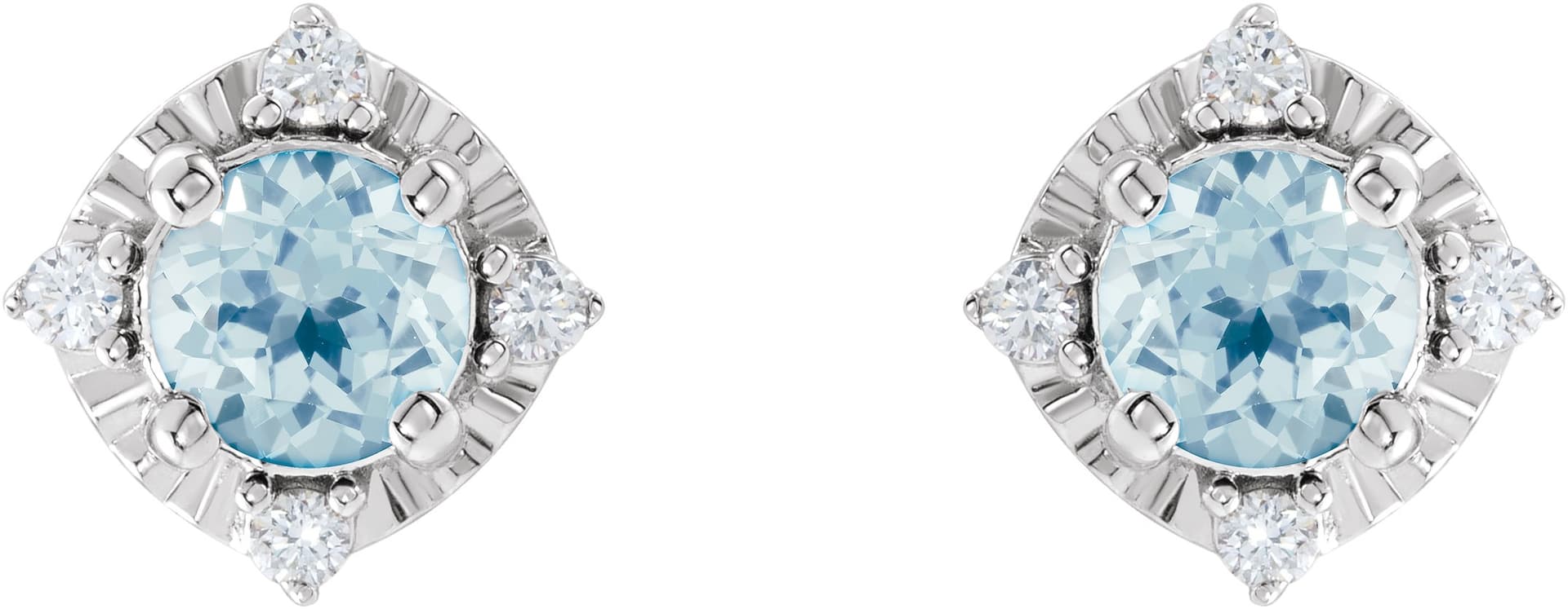 Halo-Style Birthstone Earrings view 2