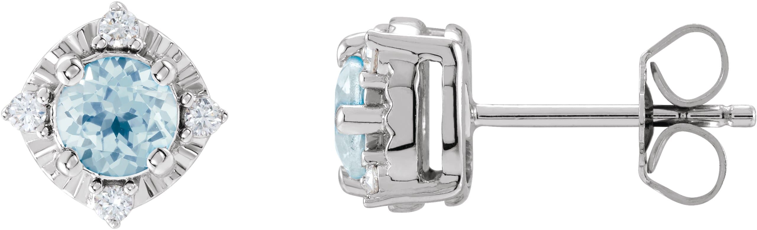 Halo-Style Birthstone Earrings view 1