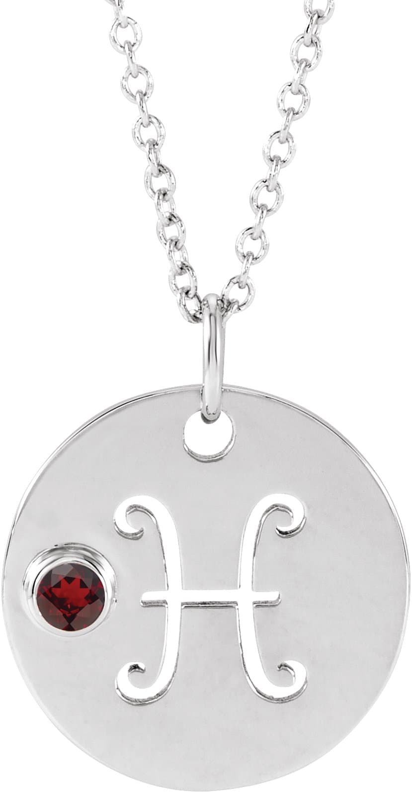 14K Rose Natural Citrine Leo Zodiac 16-18 Necklace