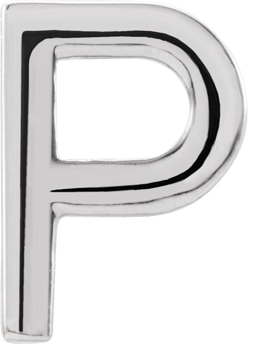 14K Rose "A" Initial Earrings  
