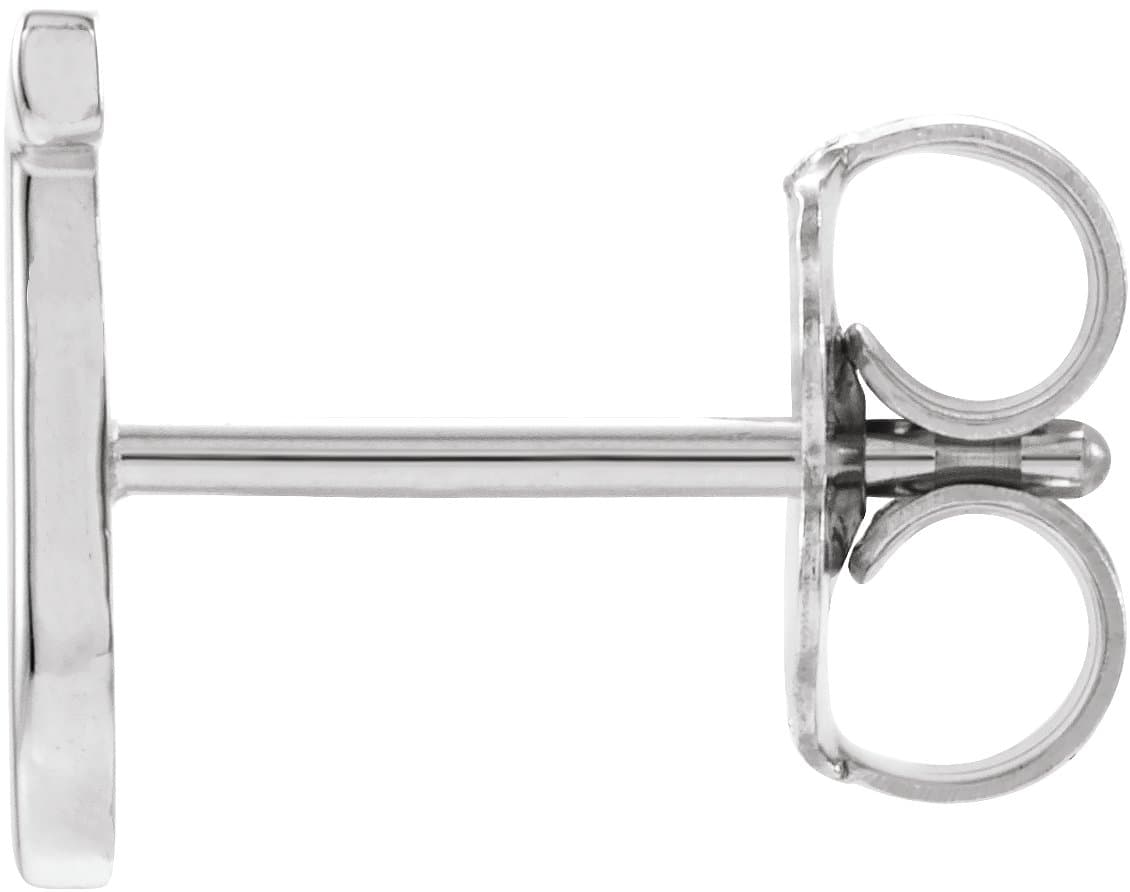 Single Initial Earring view 2