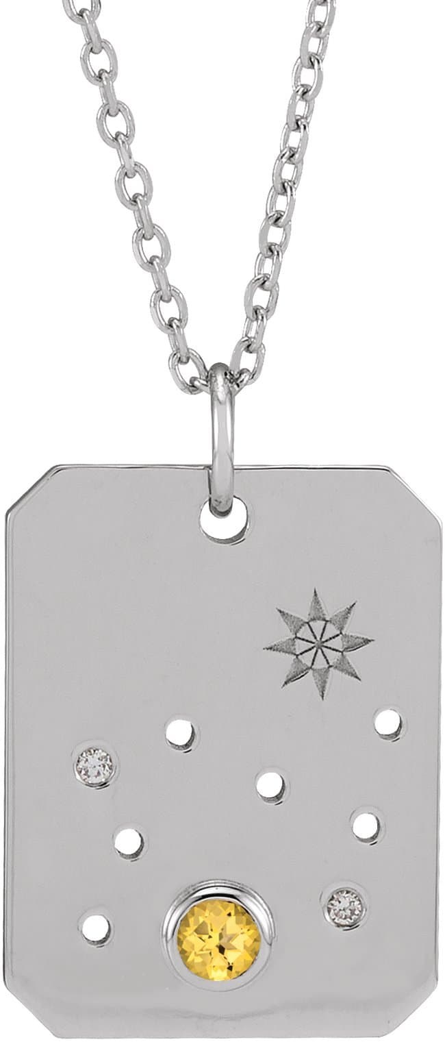 Zodiac Constellation Necklace or Pendant view 1