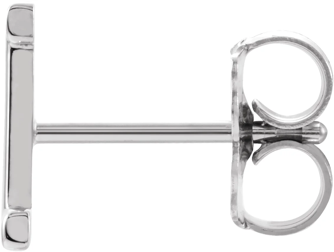 Single Initial Earring, view 3