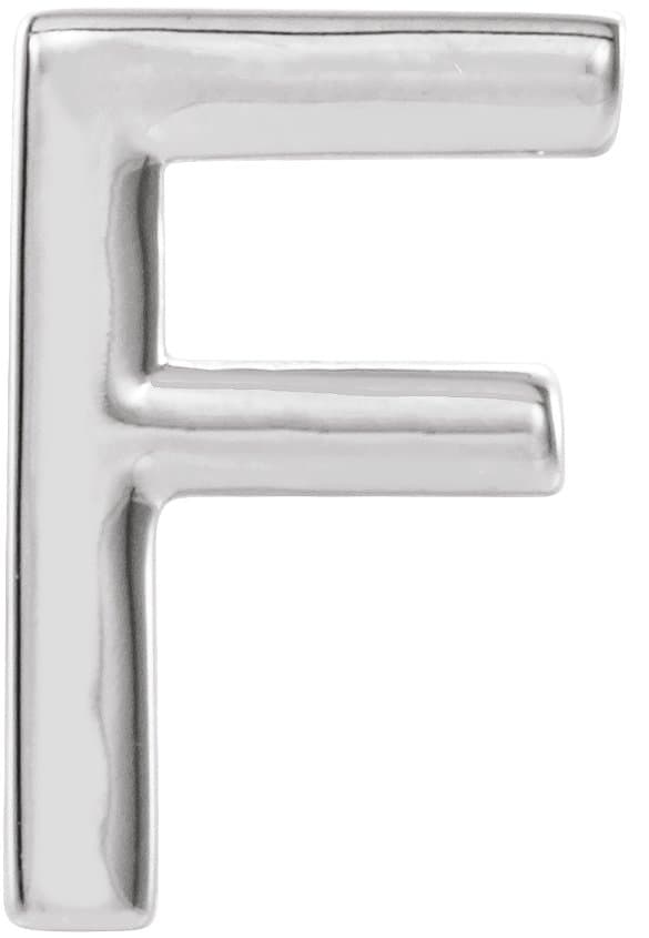14K Rose "A" Initial Earrings  