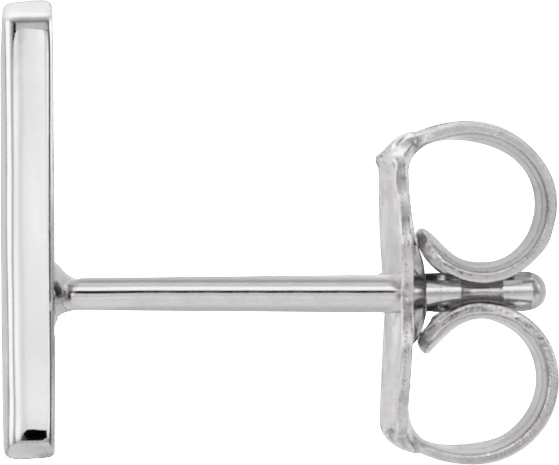 Single Initial Earring, view 3