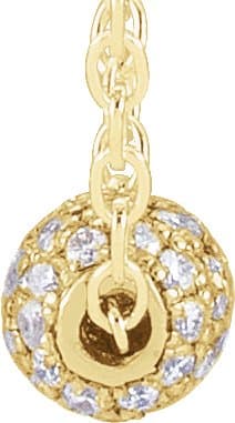 Pavé-Style Ball Necklace or Pendant view 2