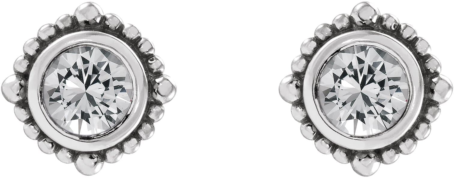Beaded Halo-Style Stud Earrings view 2