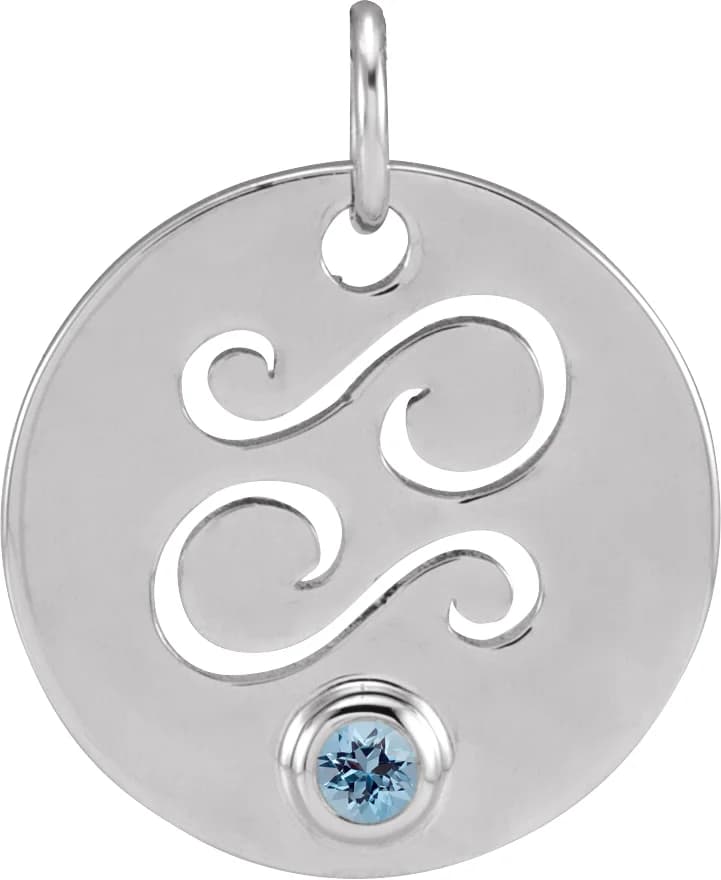 Zodiac Disc Necklace, view 2