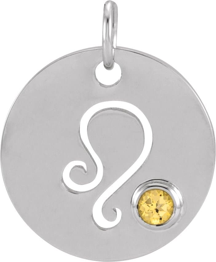 Zodiac Disc Necklace or Pendant view 1